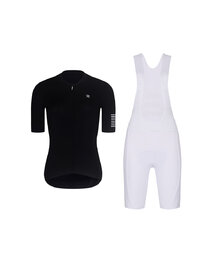 RIVANELLE Cycling short sleeve jersey and shorts - VICTORIOUS LADY - white/black